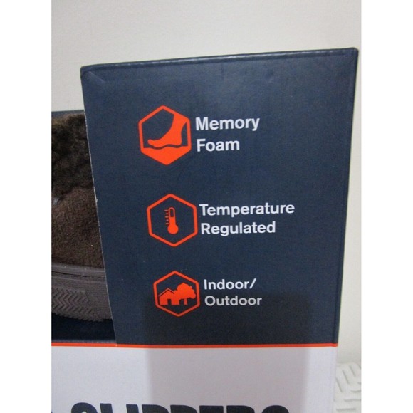 New in Box Docker's Men's Slippers Memory Foam Dark Brown Size M (8-9) - Picture 4 of 10
